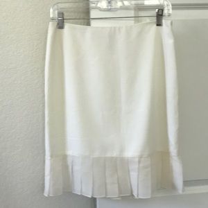 WHBM Cream Skirt with Silk Trim